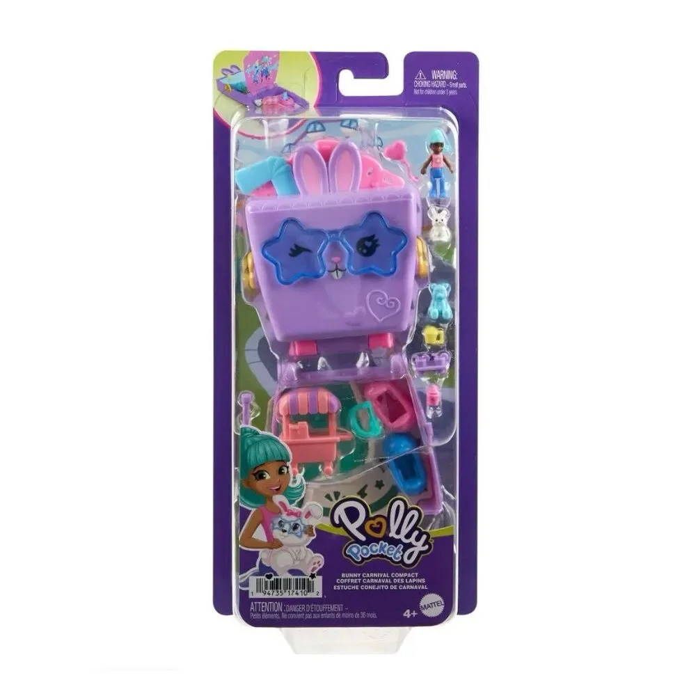 Polly Pocket Bunny Carnival Mini Playset 1‎ Doll & Food Theme Accessories NEW